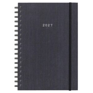 Next ημερολόγιο 2027 fabric plus ημερήσιο σπιράλ γκρι 17x25εκ.  Δυνατότητα εκτύπωσης