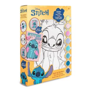 Σετ ζωγραφικής με αριθμούς Stitch σε καμβά με 8 ακρυλικά χρώματα Y24,5x18,5εκ.