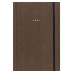 Next ημερολόγιο 2027 fabric ημερήσιο δετό καφέ με λάστιχο 14x21εκ.  Δυνατότητα εκτύπωσης