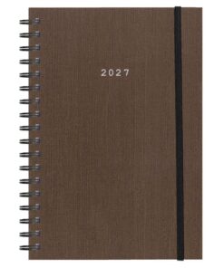 Next ημερολόγιο 2027 fabric plus ημερήσιο σπιράλ καφέ 17x25εκ.  Δυνατότητα εκτύπωσης