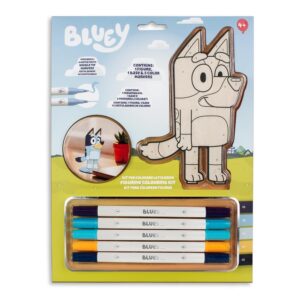 Σετ ζωγραφικής με αριθμούς Bluey με ξύλινη φιγούρα MDF και 5 μαρκαδόρους Y29,7x21εκ.