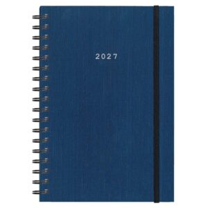 Next ημερολόγιο 2027 fabric plus ημερήσιο σπιράλ μπλε 14x21εκ.  Δυνατότητα εκτύπωσης