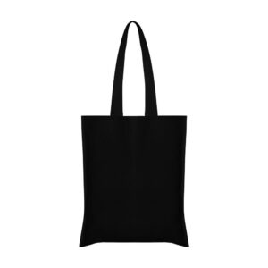 Τσάντα non woven μακρύ χερούλι μαύρη Υ40x36εκ.