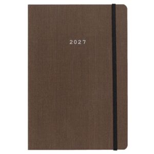 Next ημερολόγιο 2027 Fabric εβδομαδιαίο flexi καφέ με λάστιχο 14x21εκ.