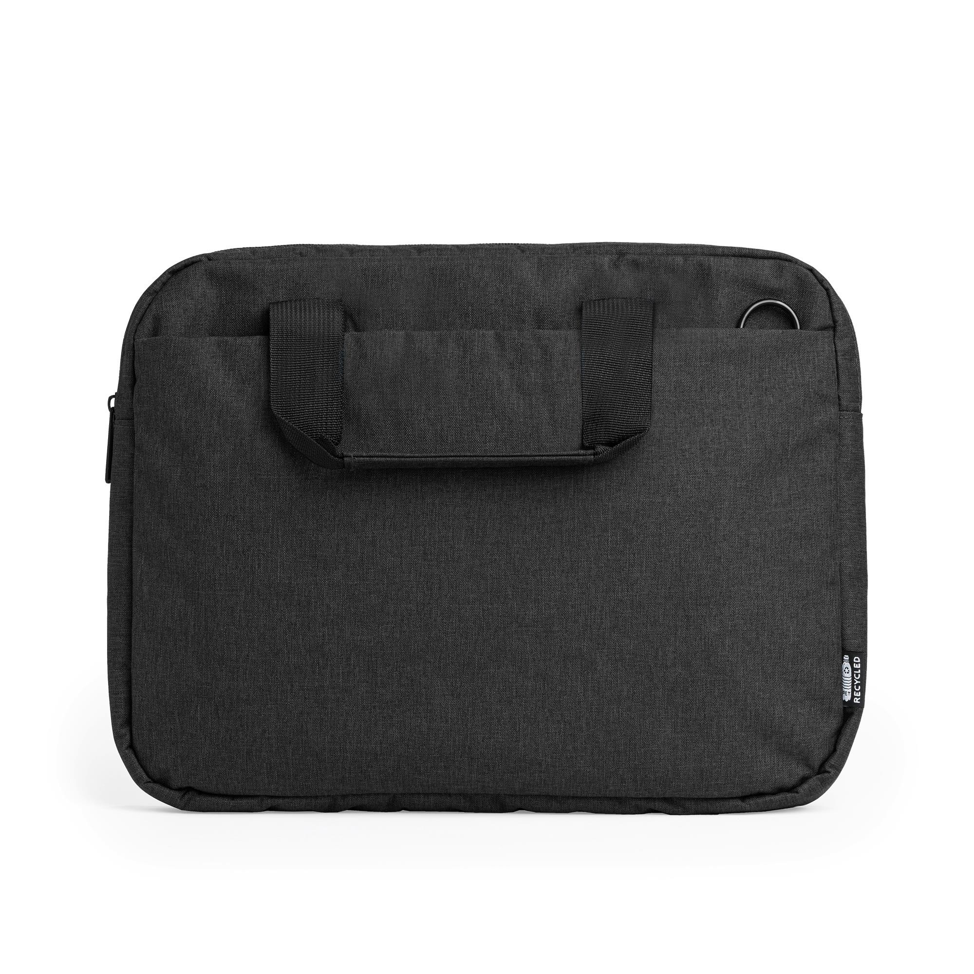 Τσάντα laptop ανακυκλωμένου πολυεστέρα RPET μαύρη Υ28x37x5εκ.