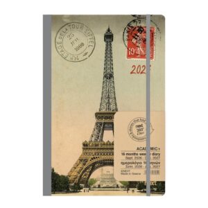 Next ημερολόγιο ACADEMIC+ 9/2026-12/2027 Gallery εβδομαδιαίο flexi 14x21εκ. Eiffel