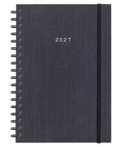 Next ημερολόγιο 2027 fabric plus ημερήσιο σπιράλ γκρι 12x17εκ.  Δυνατότητα εκτύπωσης