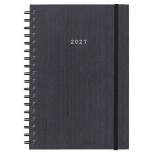 Next ημερολόγιο 2027 fabric plus ημερήσιο σπιράλ γκρι 12x17εκ.  Δυνατότητα εκτύπωσης
