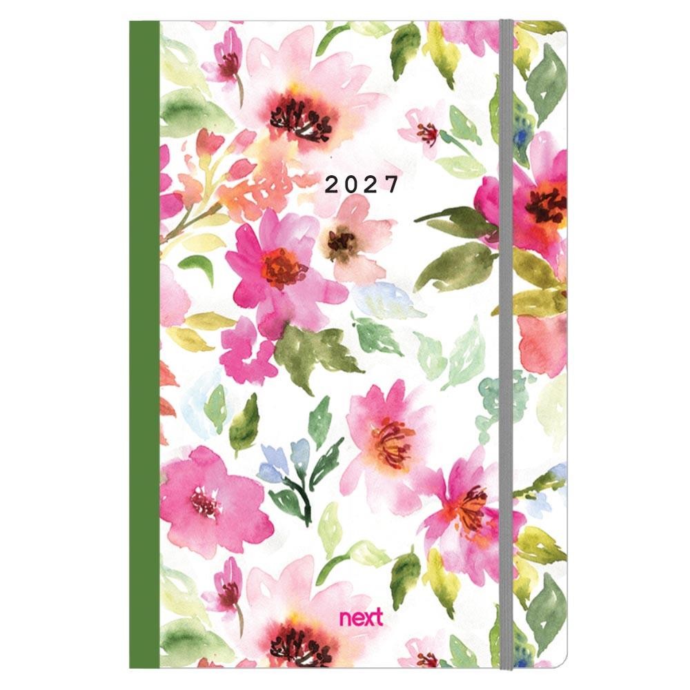 Next ημερολόγιο 2027 Trends Flowers ημερήσιο flexi με λάστιχο 14x21εκ.