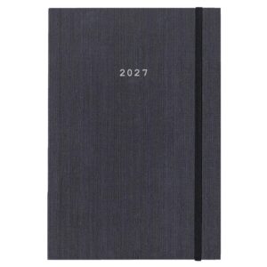 Next ημερολόγιο 2027 fabric ημερήσιο δετό γκρι με λάστιχο 17x25εκ.  Δυνατότητα εκτύπωσης